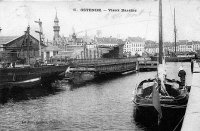carte postale ancienne de Ostende Vieux bassins