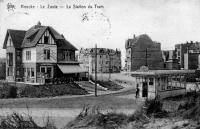 postkaart van De Zoute La station du tram