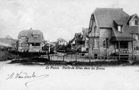 carte postale ancienne de La Panne Partie de Villas dans les dunes