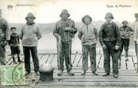 postkaart van Nieuwpoort Types de pêcheurs