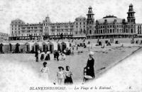 carte postale ancienne de Blankenberge La Plage et Le Kursaal