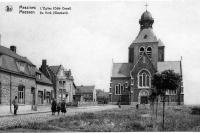 postkaart van Mesen L'église côté Ouest
