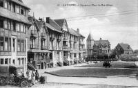 carte postale ancienne de La Panne Square et Place du roi Albert
