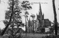 postkaart van Dadizele L'église vue du parc