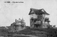 carte postale ancienne de La Panne Villas dans les dunes
