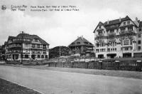 postkaart van De Haan Route Royale, Golf Hôtel et Littoral Palace