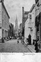 carte postale ancienne de Blankenberge Rue du Moulin et l'Eglise