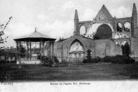 postkaart van Veurne Ruines de l'église Ste Walburge