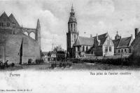 postkaart van Veurne Vue prise de l'ancien cimetière