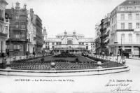 carte postale ancienne de Ostende Le Kursaal vu de la ville