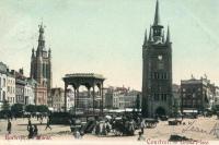 carte postale ancienne de Courtrai Grand'Place