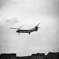 Bruxelles Démonstration d'un hélicoptère Sabena à l'exposition de 1958