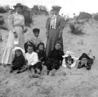 Blankenberge Famille dans les dunes